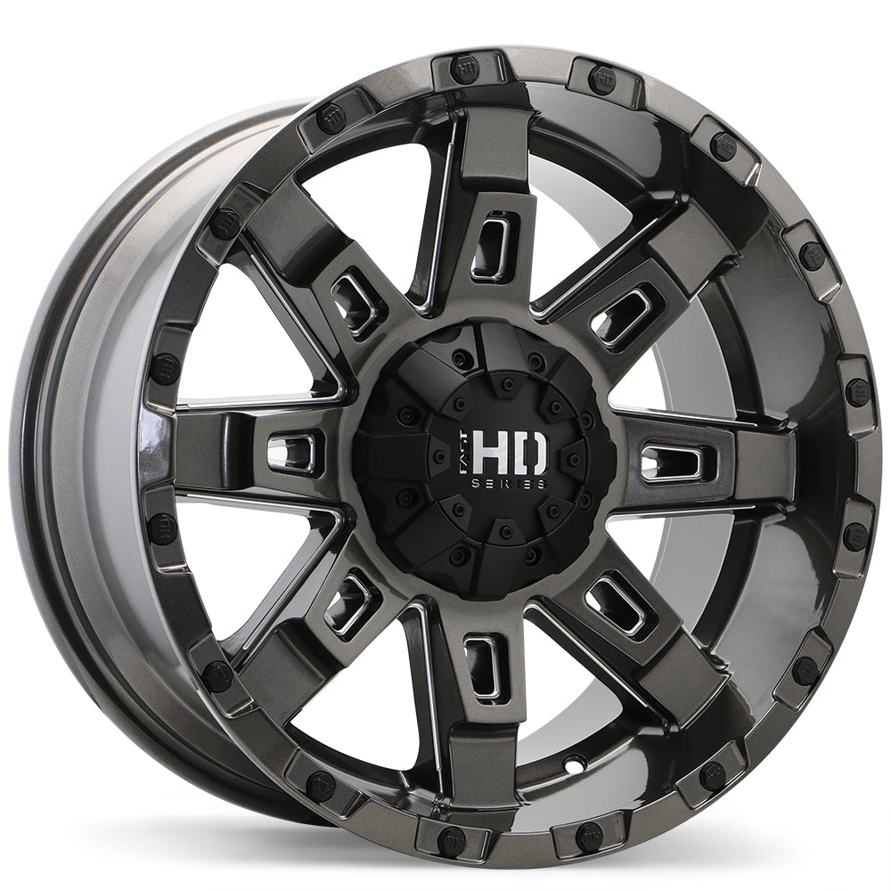 Fast HD Wildcat Gloss Gunmetal with Milled Trim 20x9 0 6x135|6x139.7mm 106.1mm - Wheelwiz