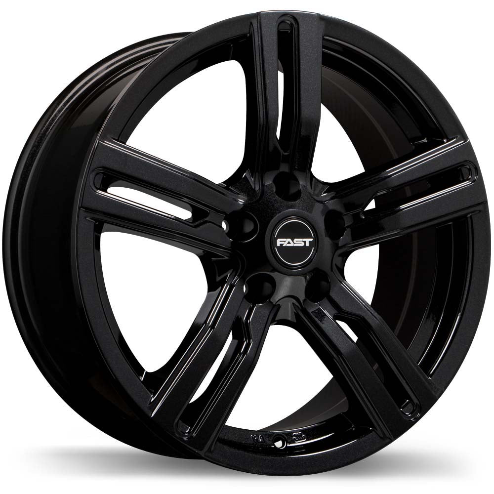 Fast Wheels Bullseye Metallic Black 17x7.5 +42 5x114.3mm 67.1mm