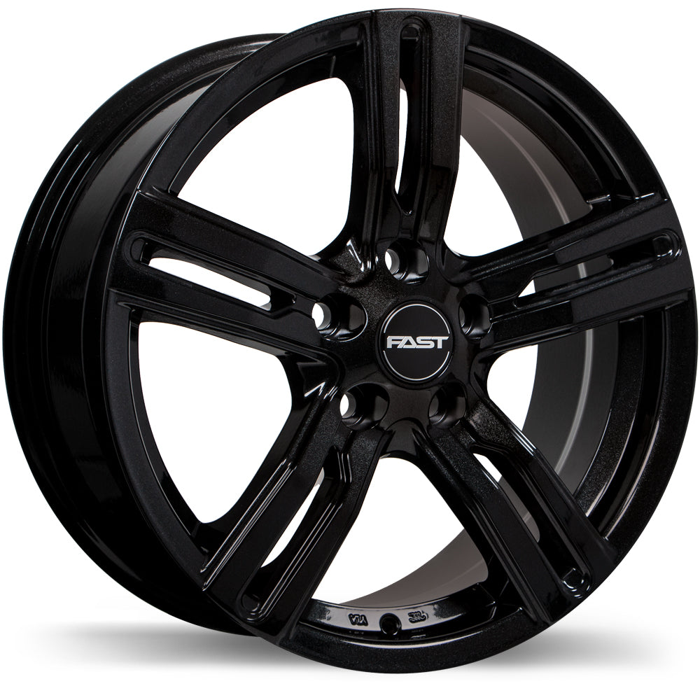 Fast Wheels Bullseye Metallic Black 16x6.5 +45 5x114.3mm 67.1mm