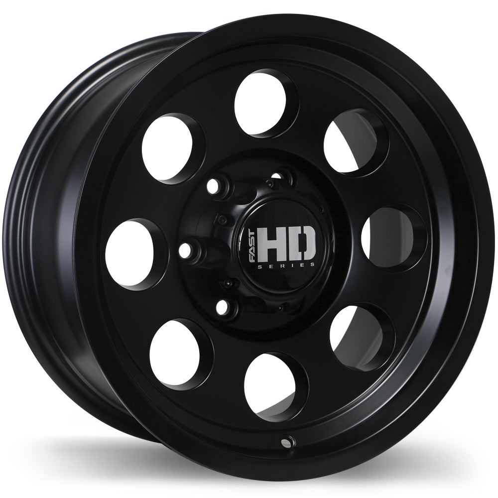 Fast HD Detour Satin Black 17x9 0 6x139.7mm 106.1mm - Wheelwiz