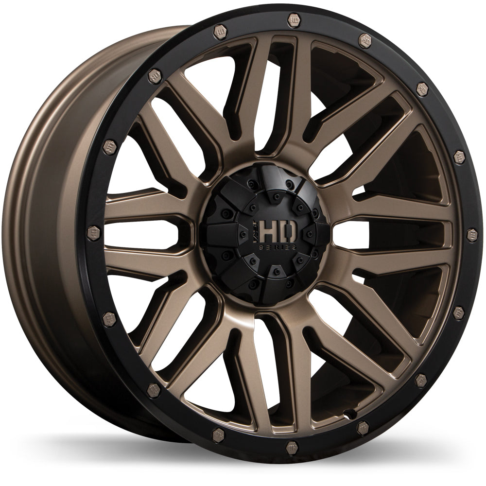 Fast HD Menace Satin Bronze with Black Trim 17x8 +15 5x127|5x139.7mm 87.1mm - Wheelwiz