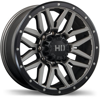 Fast HD Menace Satin Gunmetal with Black Trim 17x8 +15 8x165.1mm 125.0mm