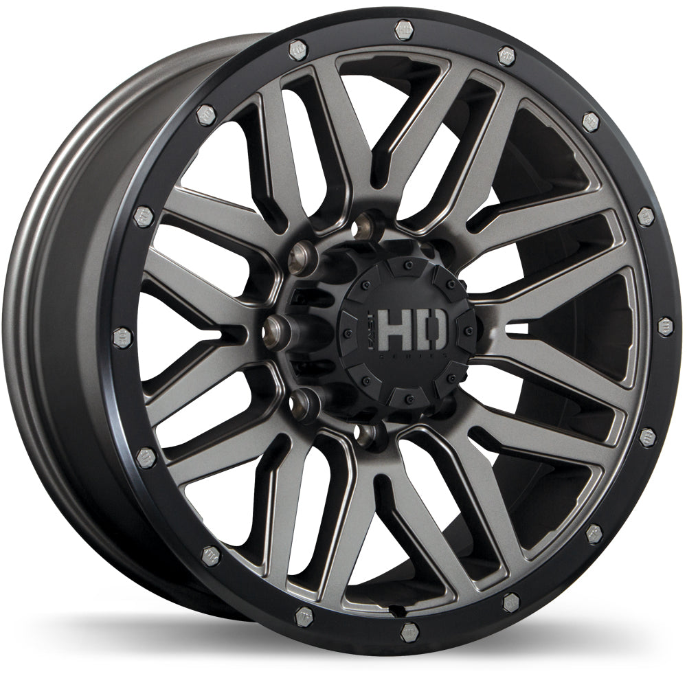 Fast HD Menace Satin Gunmetal with Black Trim 18x9 +15 8x165.1mm 121.1mm - Wheelwiz