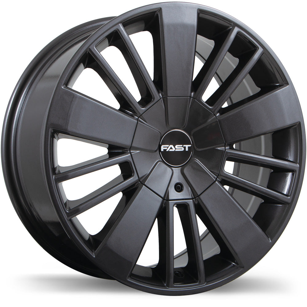 Fast Wheels Entourage Gloss Gunmetal 20x8 +25 6x135|6x139.7mm 106.1mm - Wheelwiz