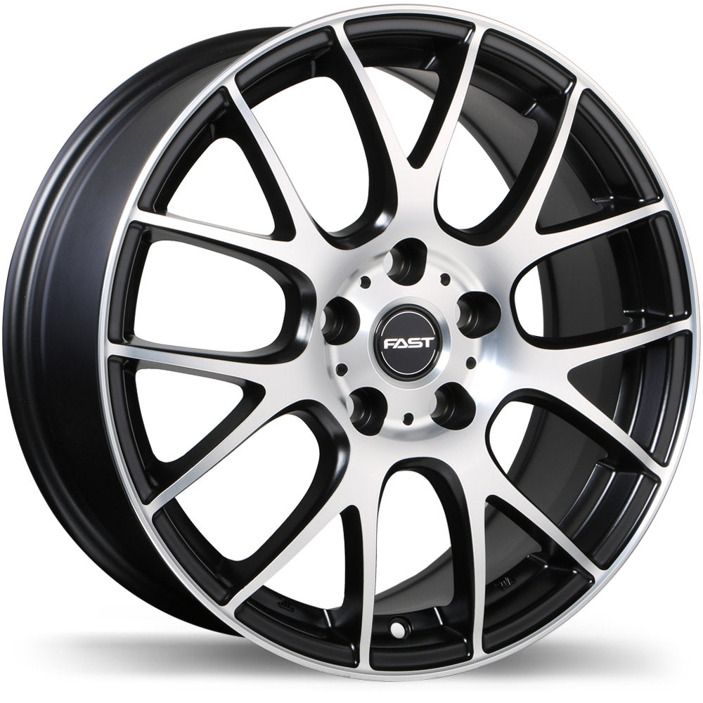 Fast Wheels Kaizen Matte Black with Machined Face 17x7 +35 5x114.3mm 67.1mm