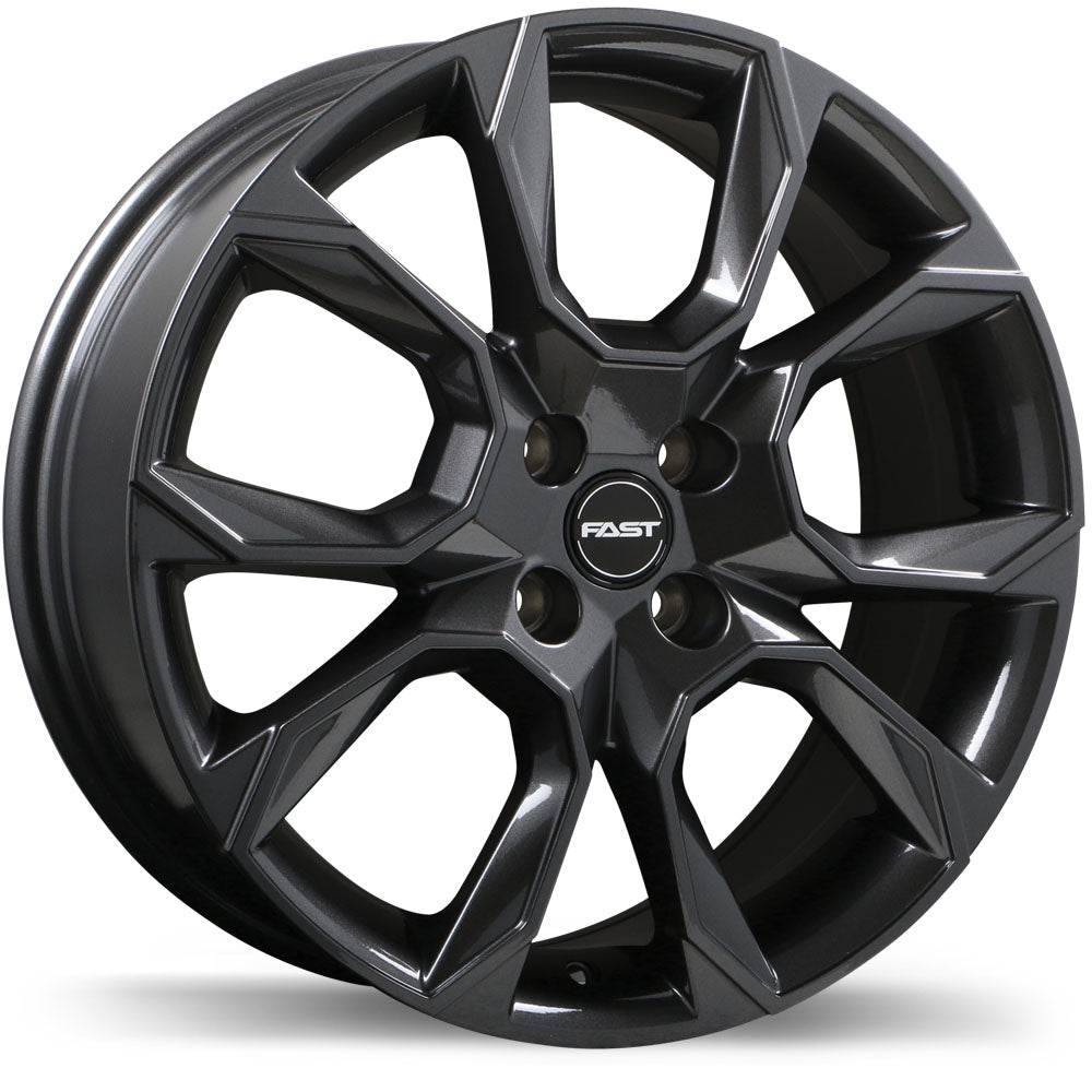 Fast Wheels Aventure Gloss Gunmetal 16x6.5 +40 4x100mm 60.1mm - Wheelwiz