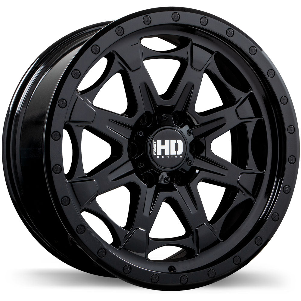 Fast HD Hooligan Gloss Black 17x9 +15 6x135mm 87.1mm