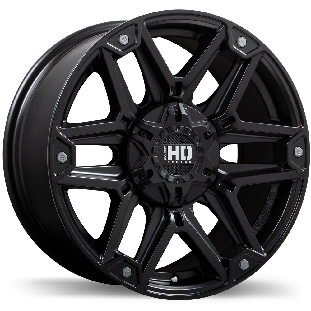 Fast HD RECON Satin Black Anthracite 17x8 +20 5x139.7mm 78.0mm - Wheelwiz