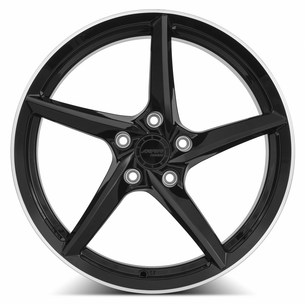 MRR Forged Forged F25 Gloss Black Right 19x8.5 +38 5x120mm 67.1mm - Wheelwiz