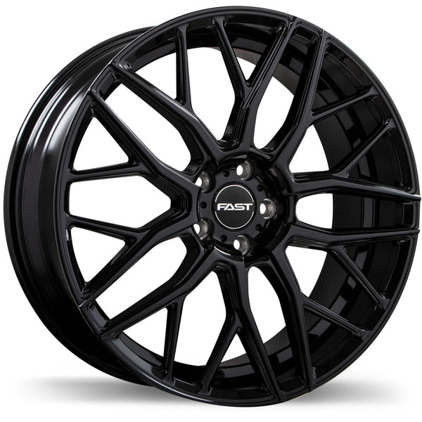 Fast Wheels Vybz Gloss Black 20x8 +40 5x112mm 72.6mm– Wheelwiz