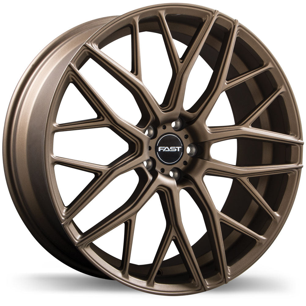 Fast Wheels Vybz Textured Bronze 22x9 +38 5x114.3mm 72.6mm | WheelWiz