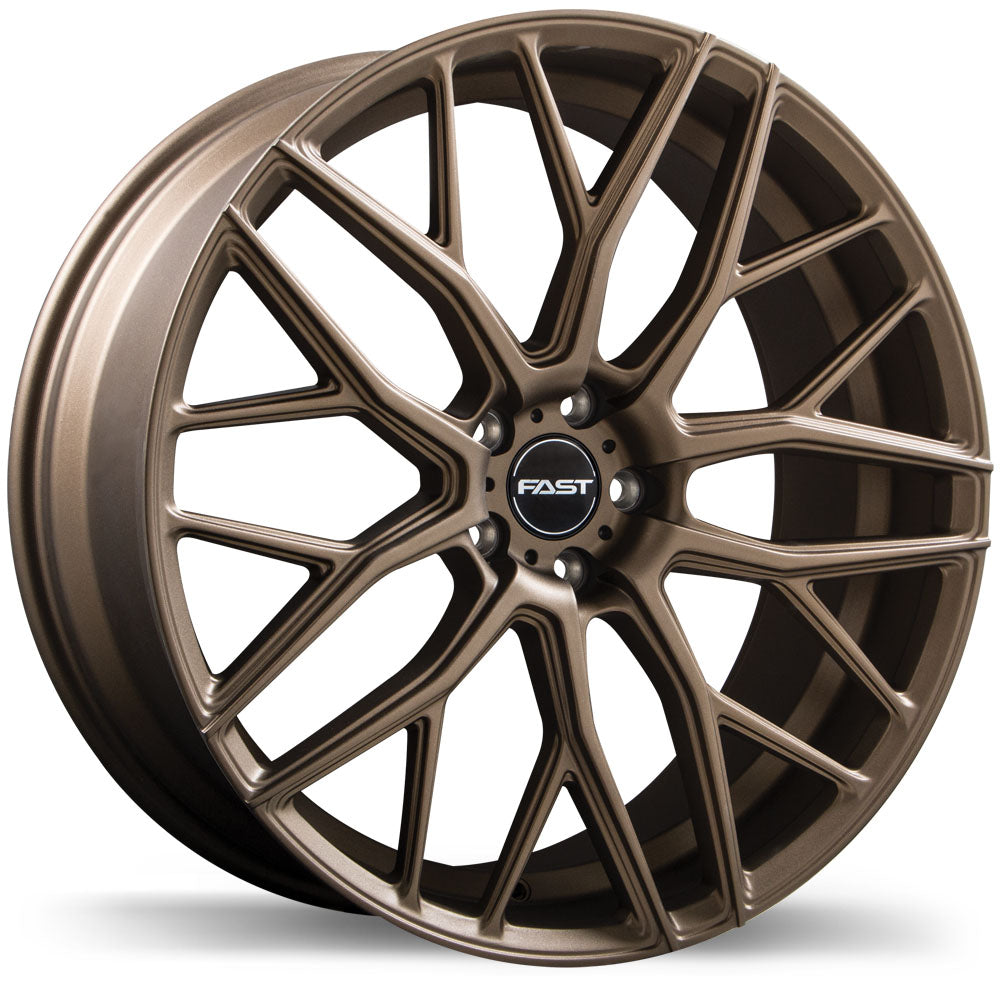 Fast Wheels Vybz Textured Bronze 20x8.5 +40 5x112mm 72.6mm - Wheelwiz