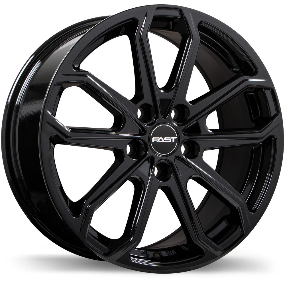 Fast Wheels Impression Gloss Black 17x7.5 +45 5x114.3mm 67.1mm - Wheelwiz