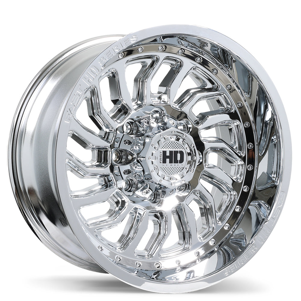 Fast HD D-STRUCT Chrome 20x10 -15 8x180mm 125.1mm - Wheelwiz