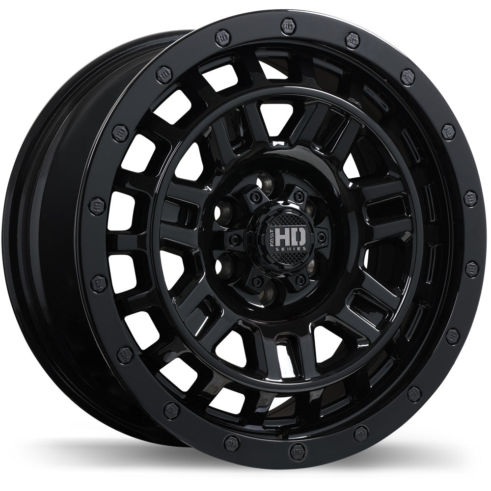 Fast HD K-O Gloss Black 16x8 +30 6x114.3mm 66.1mm - Wheelwiz