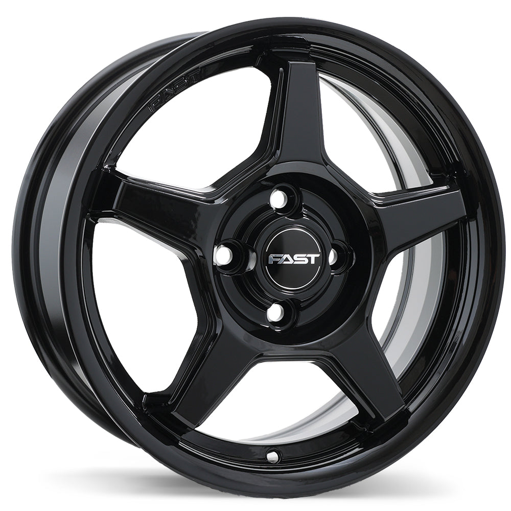 Fast Wheels Flair Gloss Black 15x6 +40 4x100mm 60.1mm
