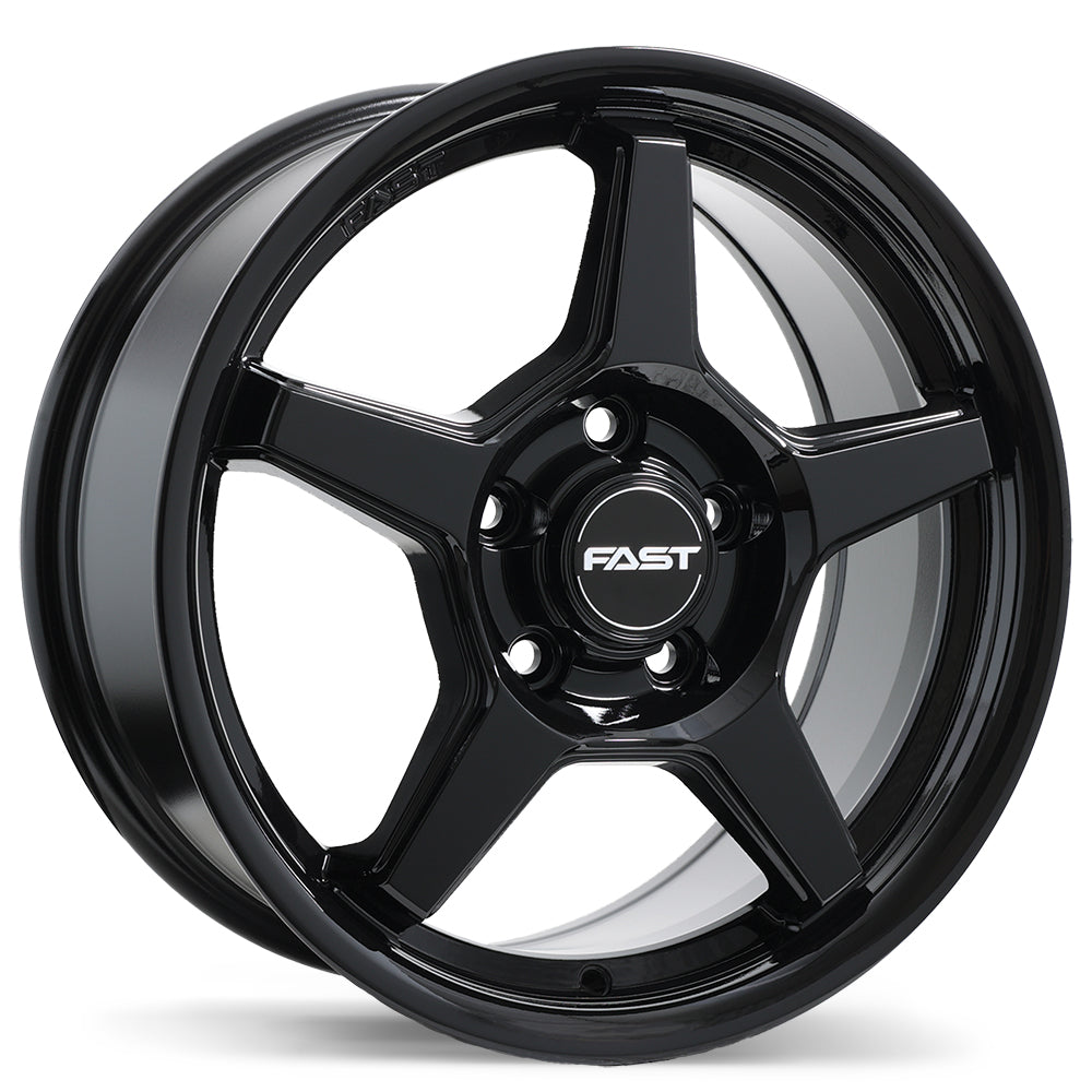 Fast Wheels Flair Gloss Black 16x7 +45 5x114.3mm 66.1mm - Wheelwiz
