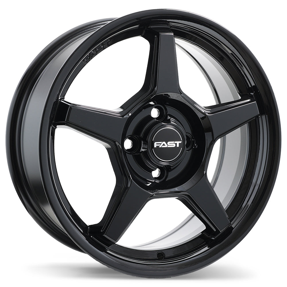 Fast Wheels Flair Gloss Black 16x6.5 +40 4x100mm 60.1mm