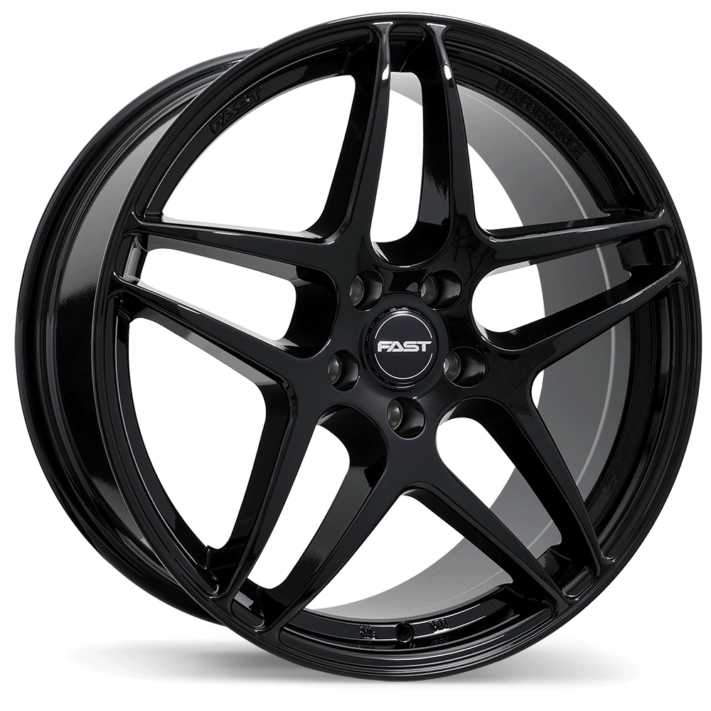 Fast Wheels Boost Gloss Black 18x8 +40 5x100mm 72.6mm - Wheelwiz