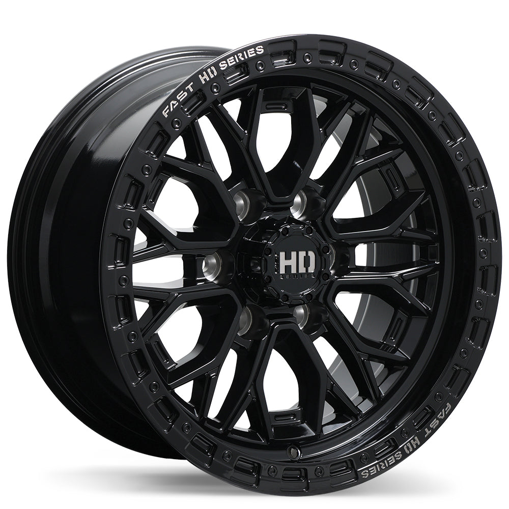 Fast HD Muramasa Gloss Black with Grey Milling 17x9 0 6x139.7mm 78.0mm
