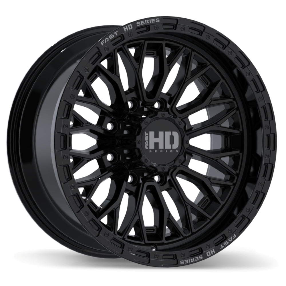 Fast HD Muramasa Gloss Black with Grey Milling 20x10 0 8x165.1mm 121.1mm - Wheelwiz