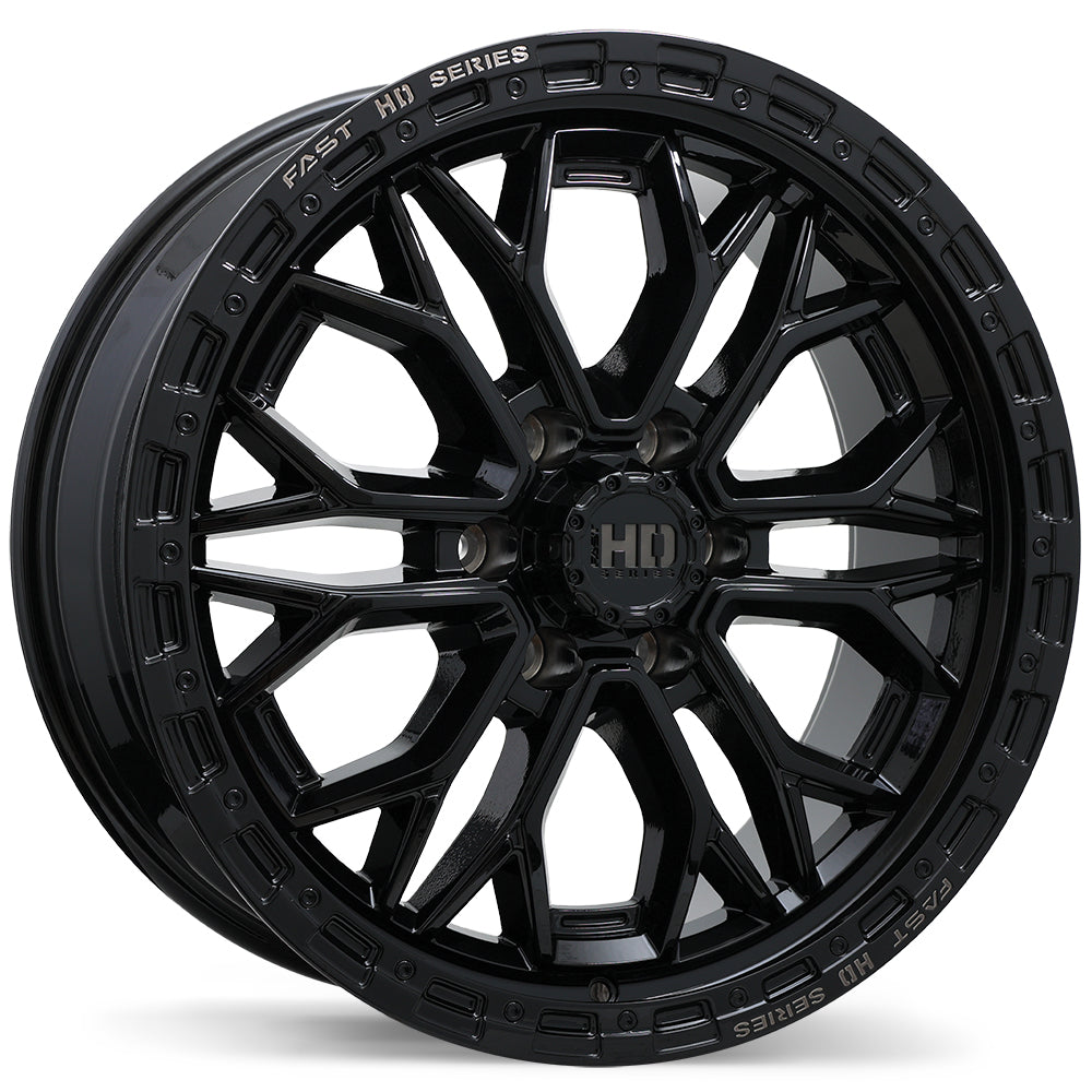 Fast HD Muramasa Gloss Black with Grey Milling 20x9 +30 6x139.7mm 84.2mm - Wheelwiz