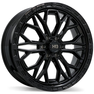 Fast HD Muramasa Gloss Black with Grey Milling 22x9 +26 6x139.7mm 106.1mm