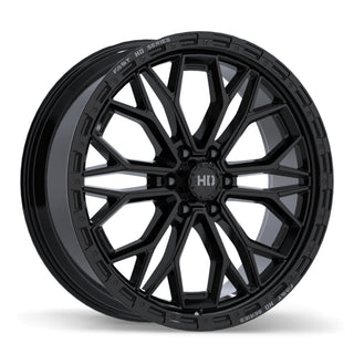 Fast HD Muramasa Gloss Black with Grey Milling 24x9.5 +28 6x139.7mm 95.1mm