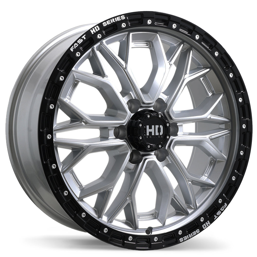 Fast HD Muramasa Gloss Silver with Black Lip 20x9 +30 6x139.7mm 106.1mm