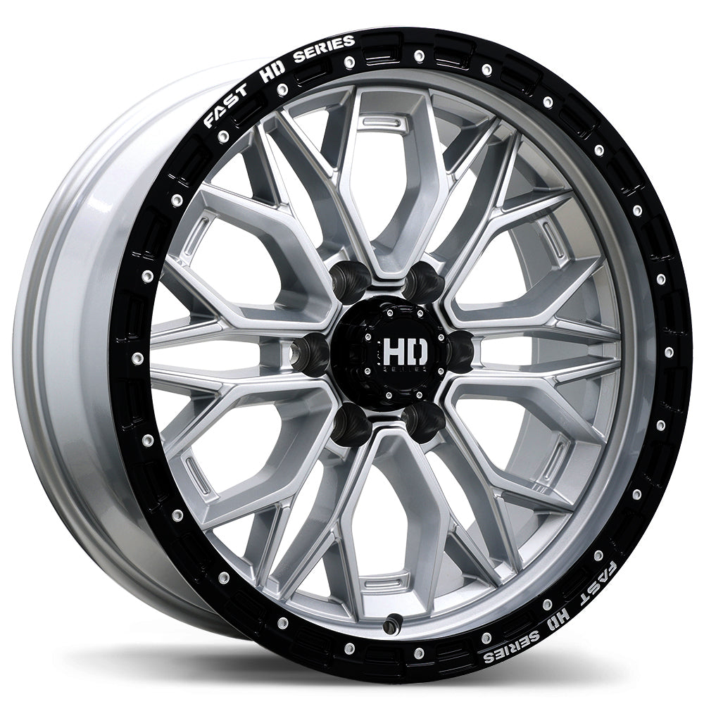 Fast HD Muramasa Gloss Silver with Black Lip 20x9 0 6x139.7mm 106.1mm