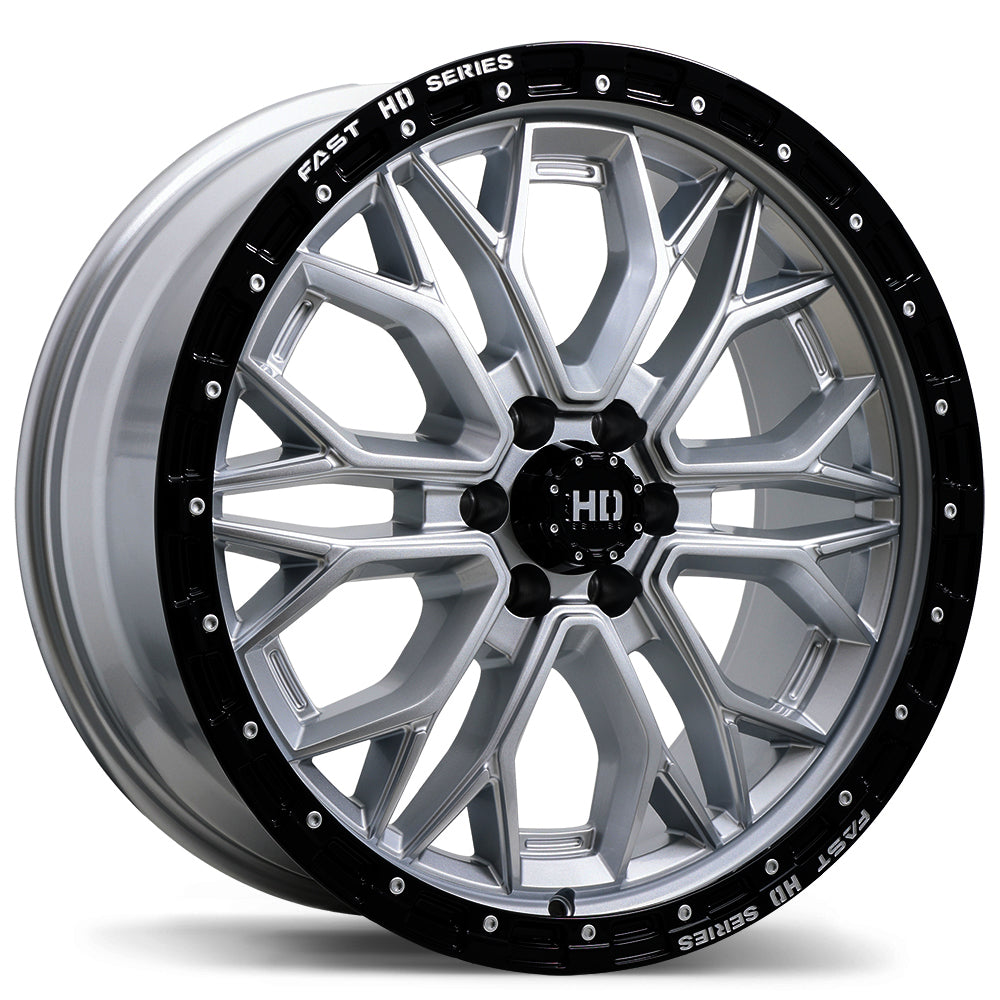 Fast HD Muramasa Gloss Silver with Black Lip 20x9 +30 6x114.3mm 66.1mm