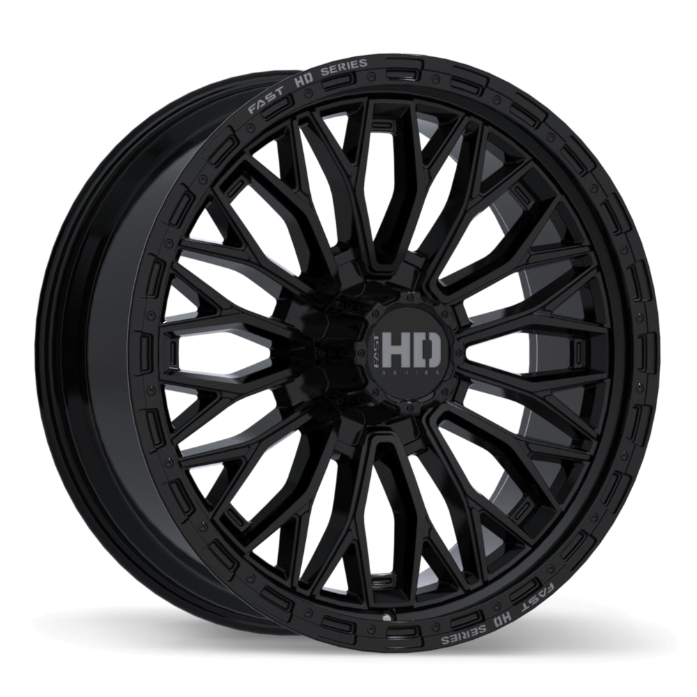 Fast HD Muramasa Gloss Black with Grey Milling 24x9.5 +35 8x165.1mm 121.1mm - Wheelwiz