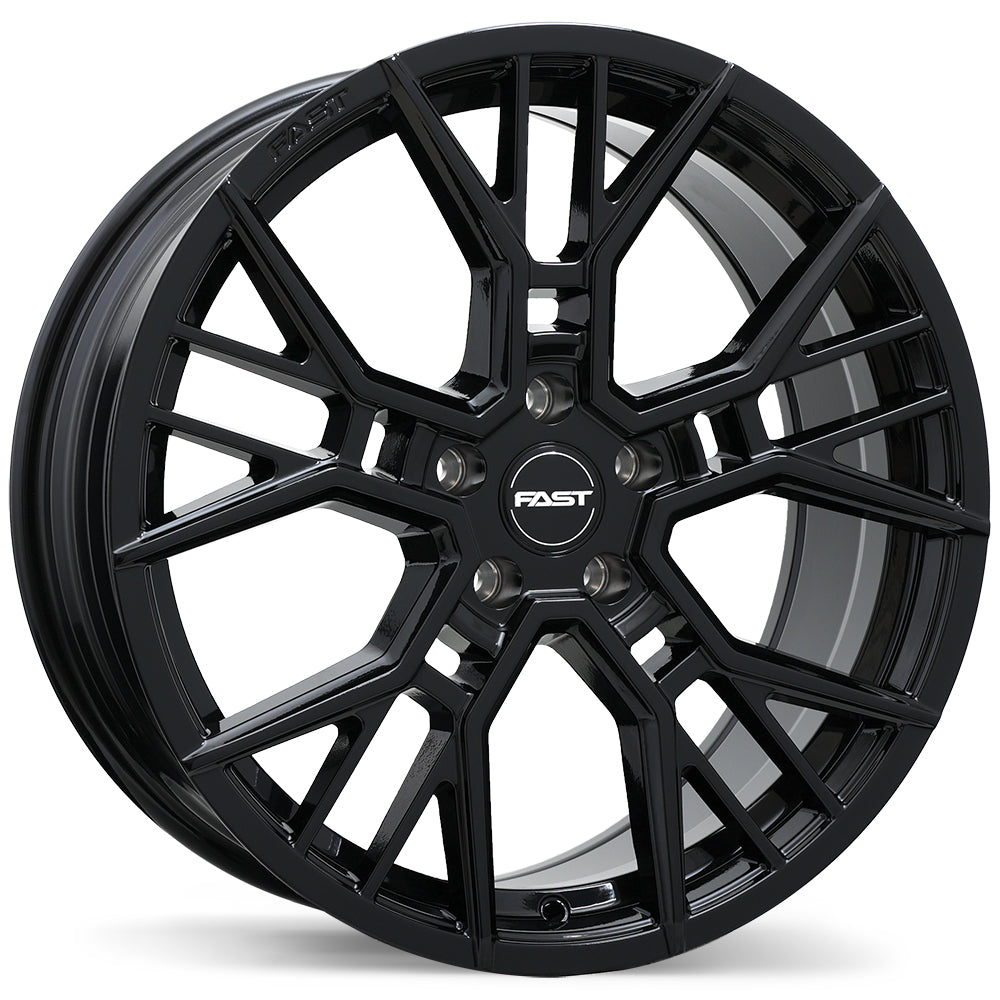 Fast Wheels Spectre Gloss Black 19x8.5 +30 5x112mm 66.5mm - Wheelwiz