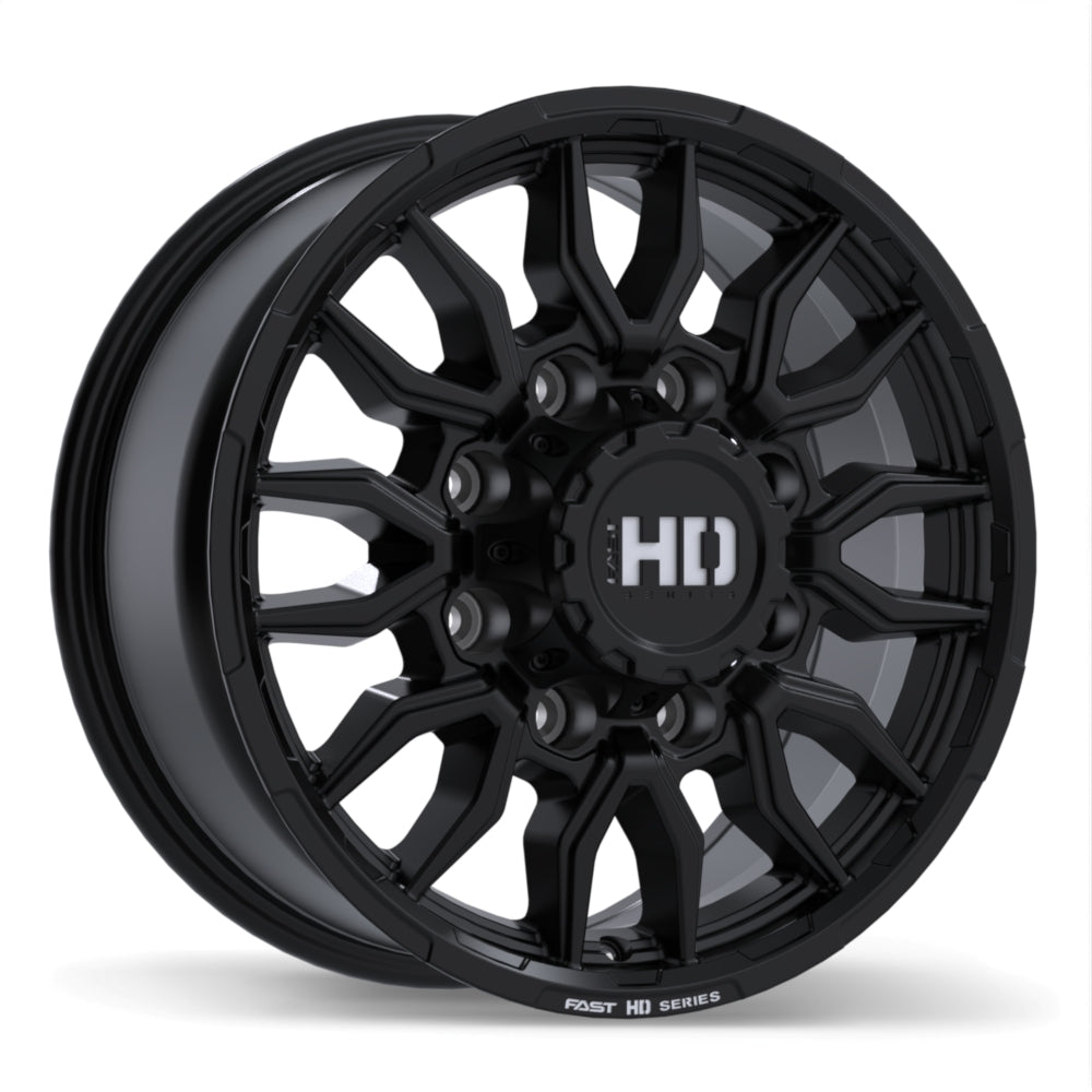 Fast HD Grit Satin Black with Milling 18x8.5 +40 8x170mm 125.1mm - Wheelwiz