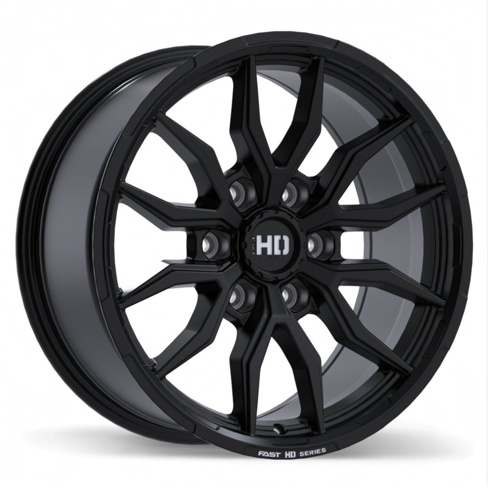 Fast HD Grit Satin Black with Milling 18x8.5 +20 6x139.7mm 93.1mm
