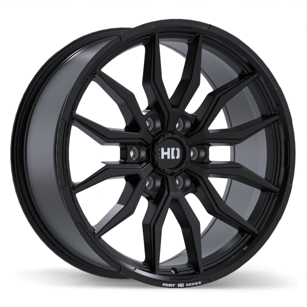 Fast HD Grit Satin Black with Milling 20x9 +20 6x139.7mm 78.0mm - Wheelwiz