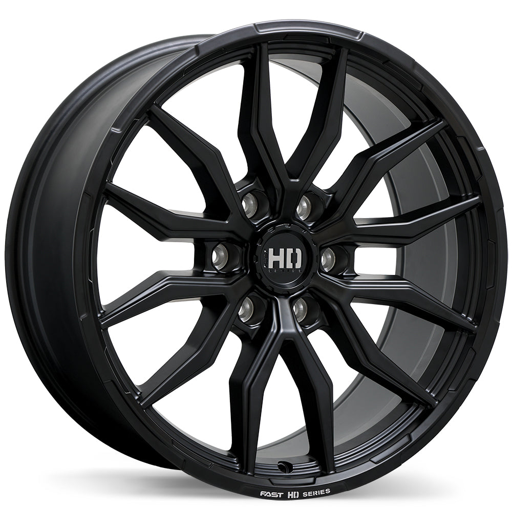 Fast HD Grit Satin Black with Milling 20x9 +50 6x139.7mm 95.1mm - Wheelwiz