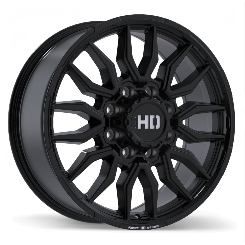 Fast HD Grit Satin Black with Milling 20x8.5 +54 8x165.1mm 121.1mm
