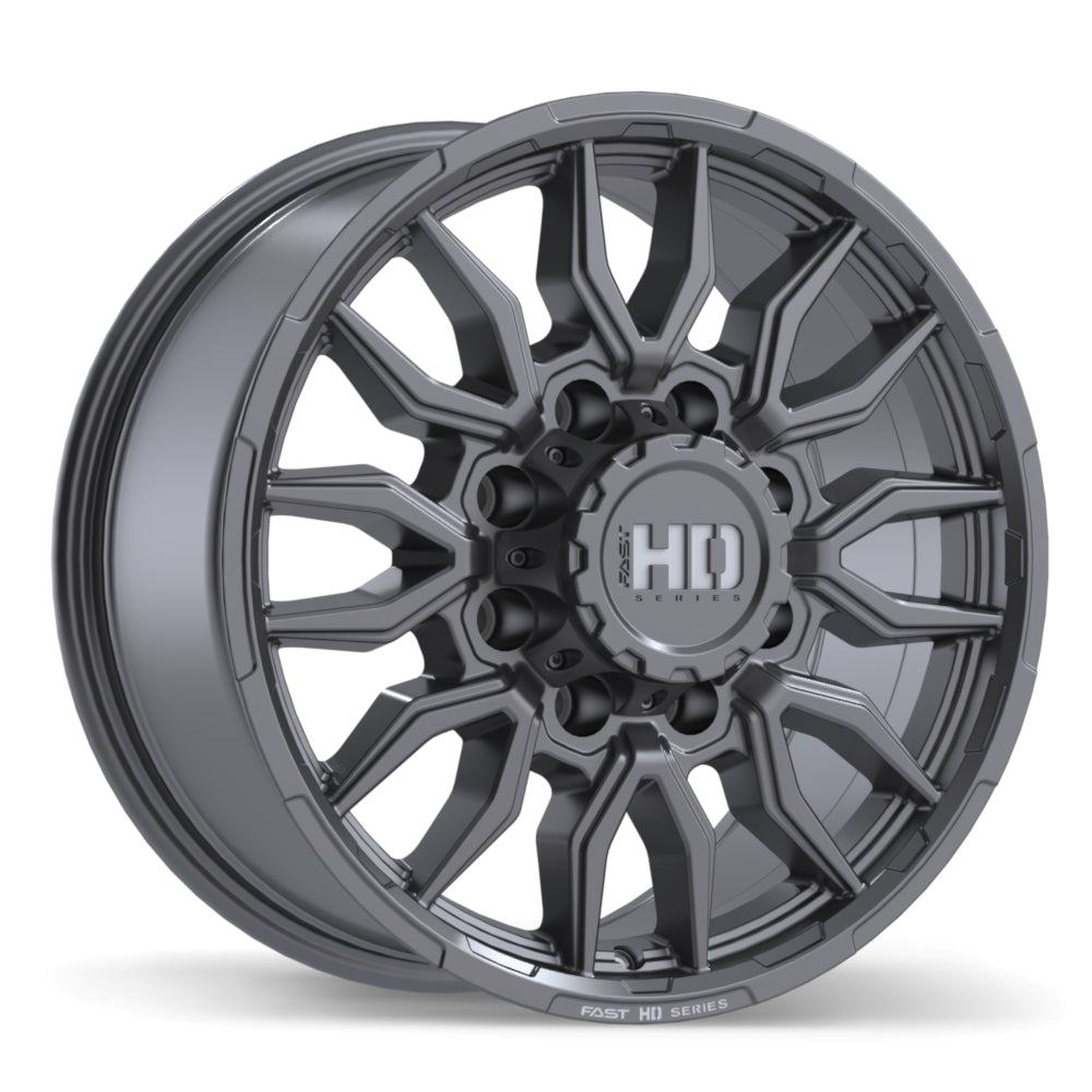 Fast HD Grit Satin Gunmetal with Milling 18x8.5 +33 8x165.1mm 116.7mm