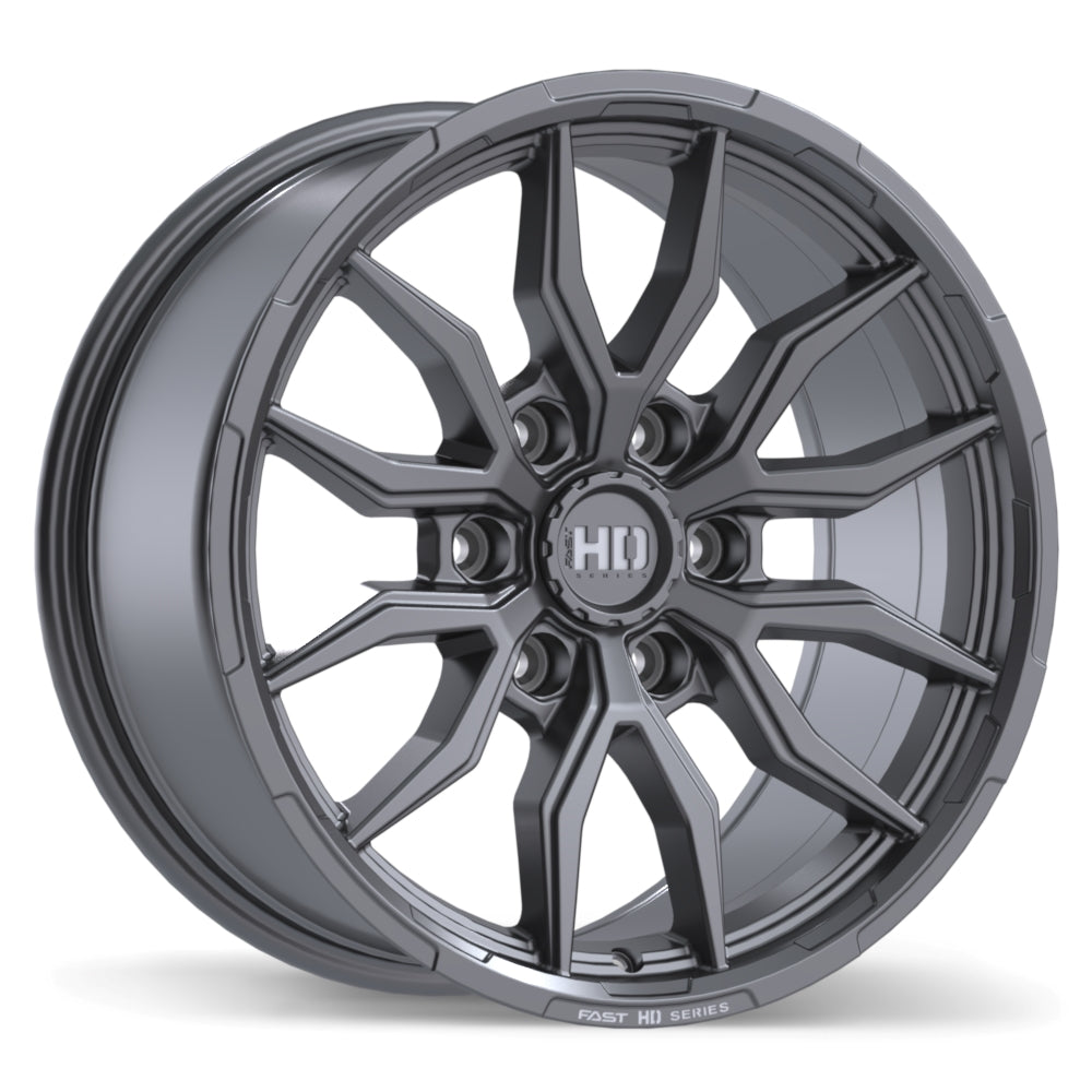 Fast HD Grit Satin Gunmetal with Milling 18x8.5 +20 6x139.7mm 78.0mm