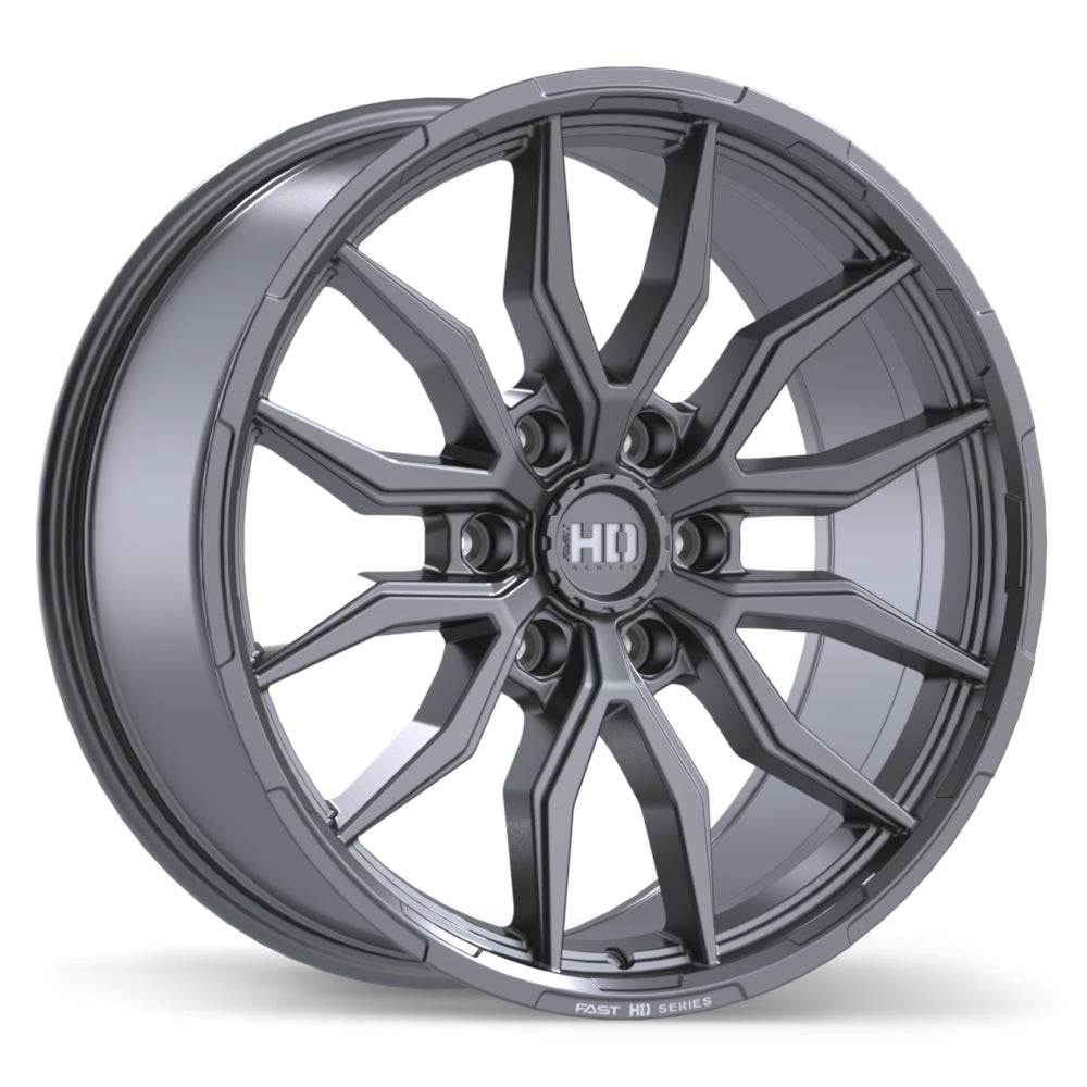 Fast HD Grit Satin Gunmetal with Milling 20x9 +20 6x139.7mm 78.0mm