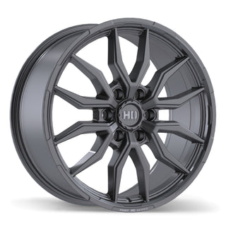 Fast HD Grit Satin Gunmetal with Milling 20x9 +44 6x135mm 87.1mm