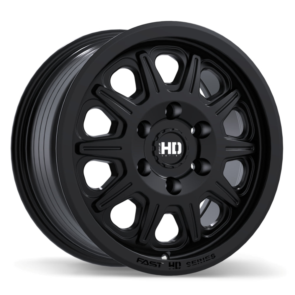 Fast HD Fury Satin Black 16x7.5 +54 6x130mm 84.1mm - Wheelwiz