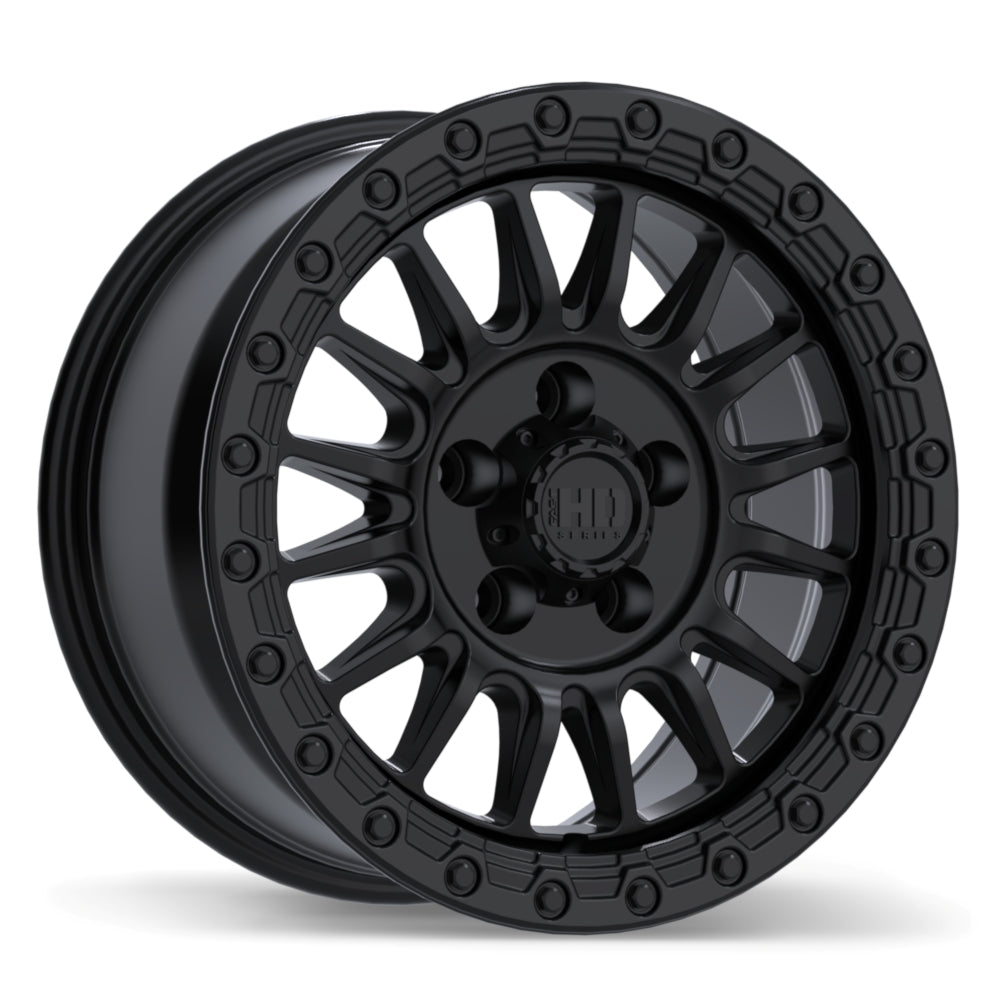 Fast HD Surge Satin Black with Gloss Black Lip 17x8.5 +24 5x127mm 71.5mm - Wheelwiz