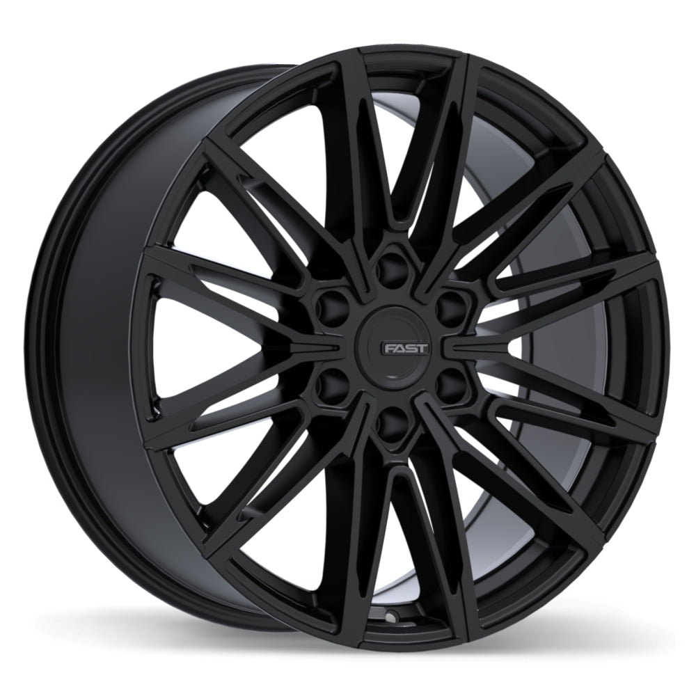 Fast Wheels Nordik Satin Black 20x9 +20 6x139.7mm 95.1mm - Wheelwiz
