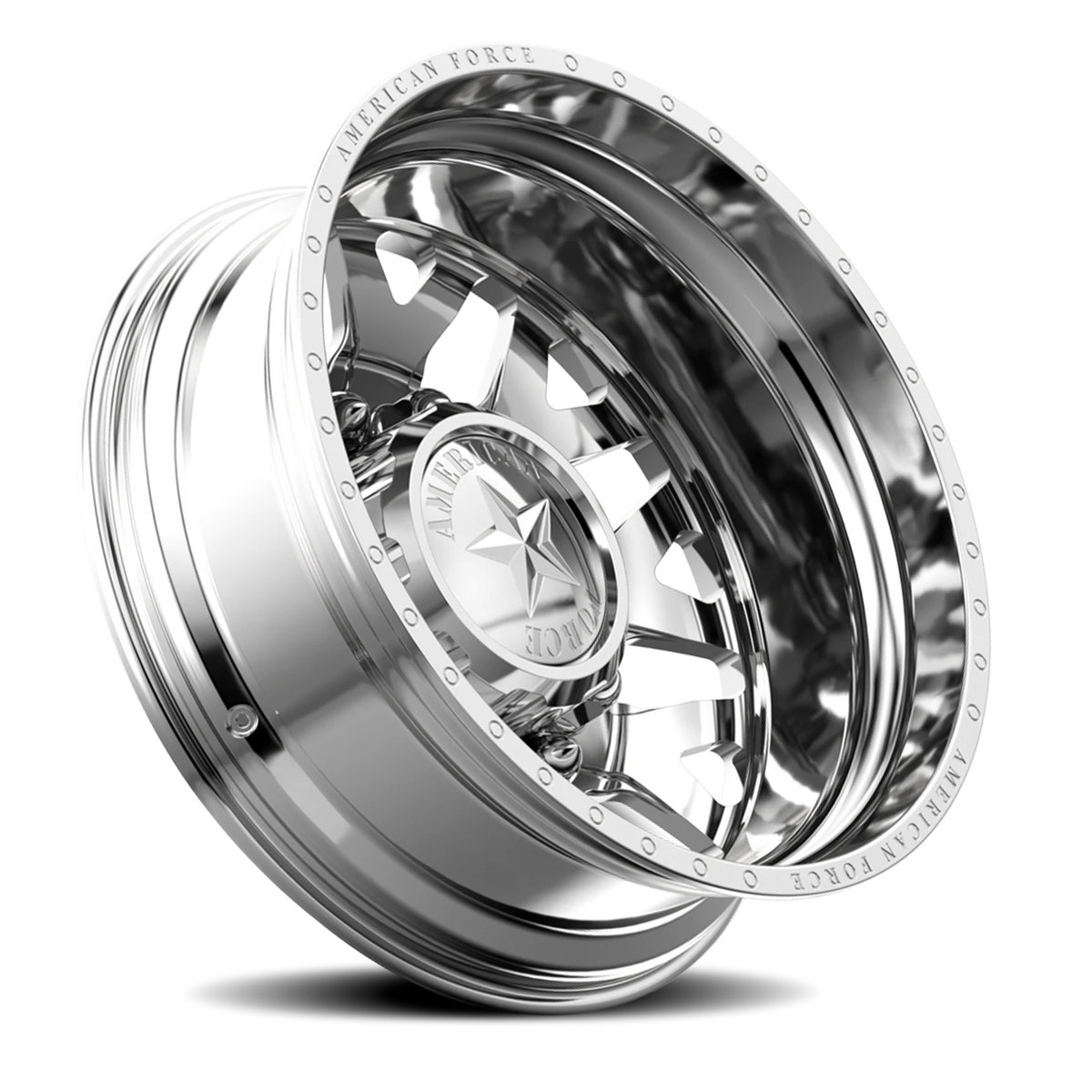 American Force F91 Quake DRW Polished 24x8.25 -145 8x225mm 170mm - Wheelwiz