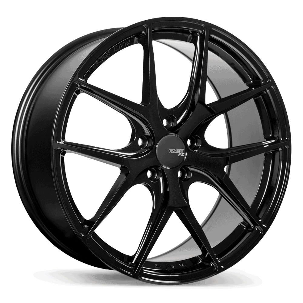 Fast Wheels FC04 Metallic Black 19x8.5 +35 5x110mm 72.6mm - Wheelwiz