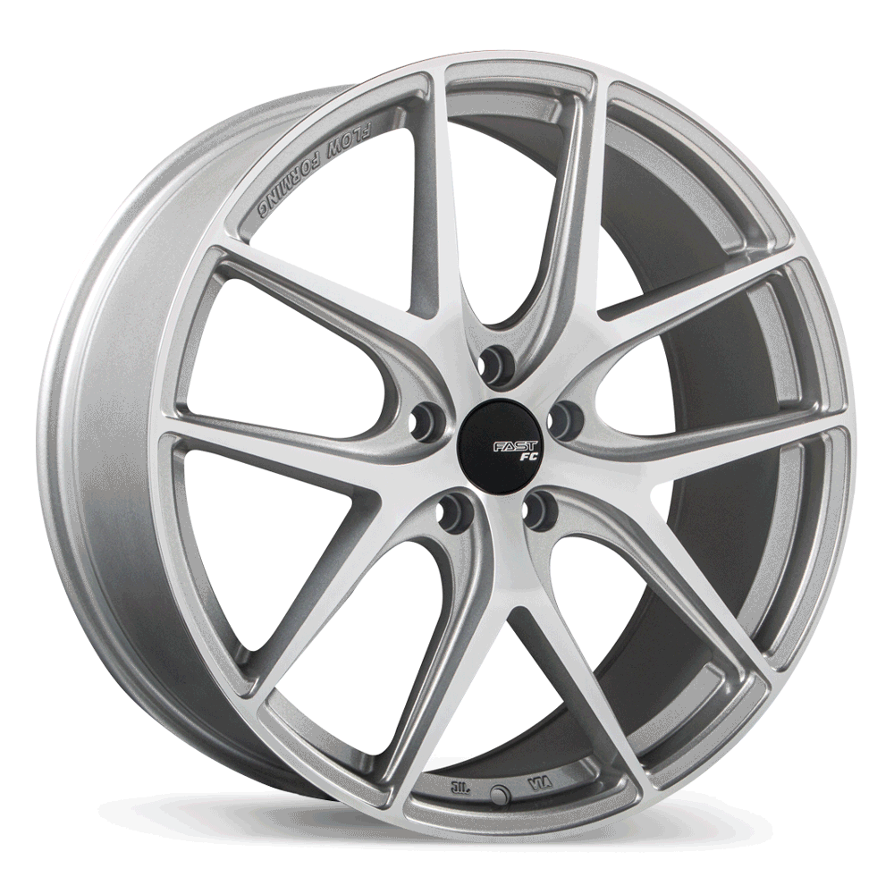 Fast Wheels FC04 Gloss Silver with Machined Face 20x8.5 +45 5x114.3mm 72.6mm - Wheelwiz
