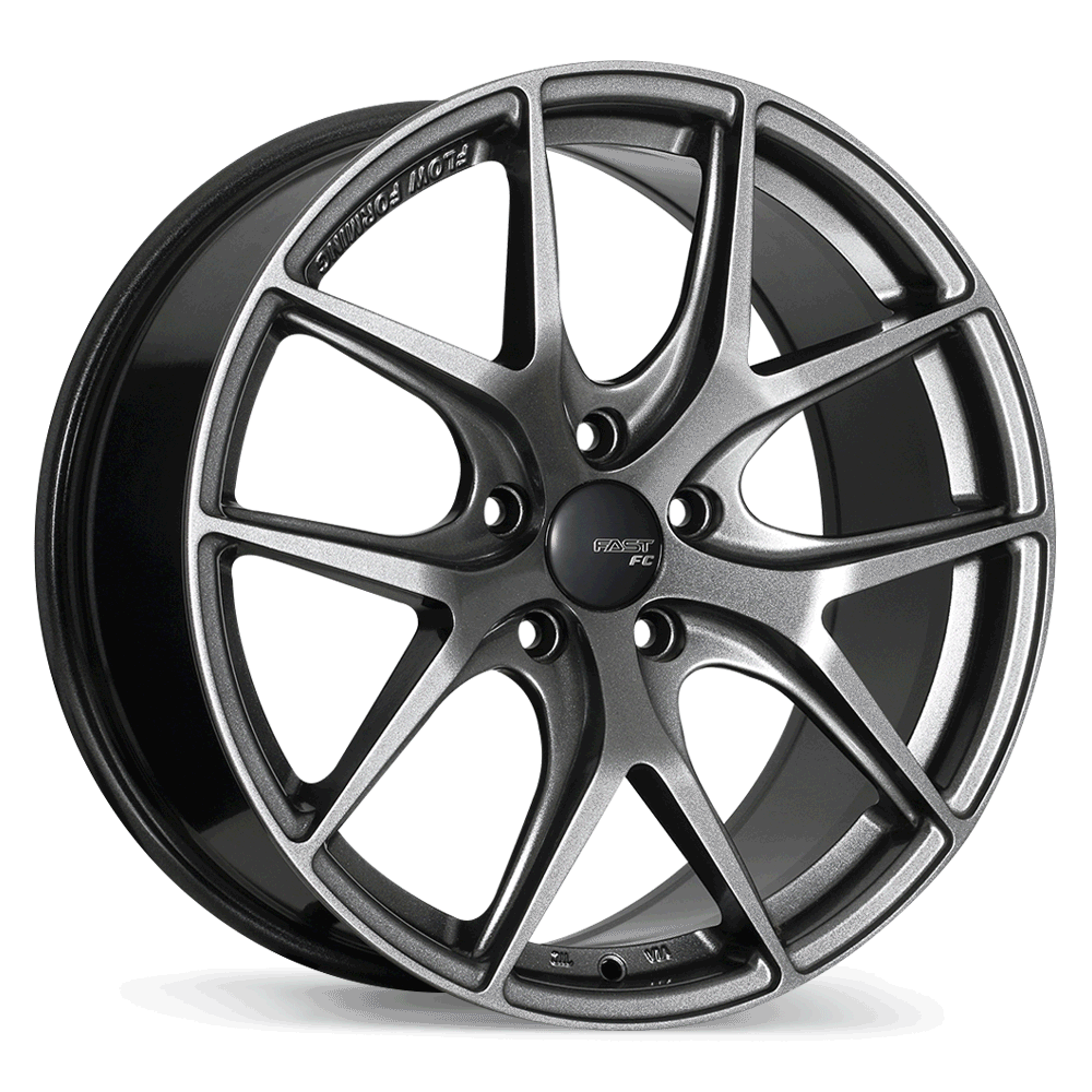 Fast Wheels FC04 Titanium 17x8 +45 5x108mm 65.1mm - Wheelwiz