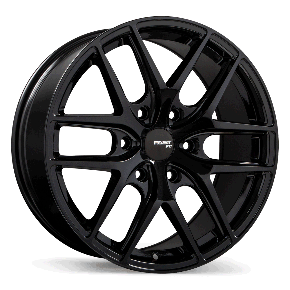 Fast Wheels FC04X Metallic Black 20x8.5 +15 6x139.7mm 93.1mm - Wheelwiz